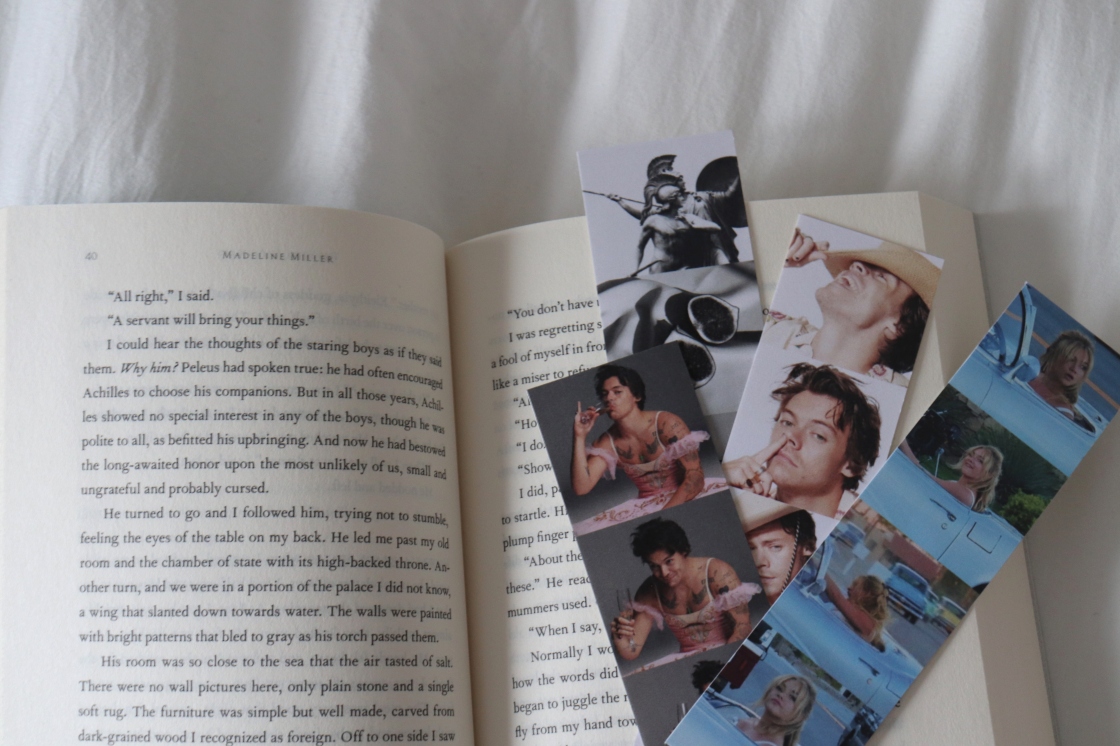DIY Bookmarks of Harry Styles, Florence Pugh and The Song of Achilles